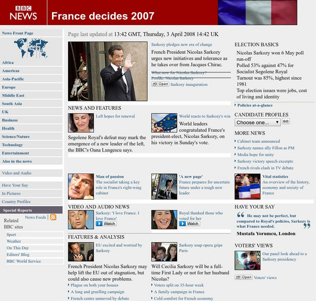 Bbc: France Decides 2007 Website Bbc: France Decides 2007 Website