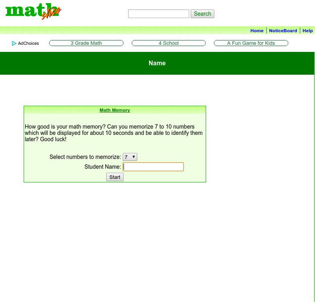 Math Slice: Math Memory Game Interactive