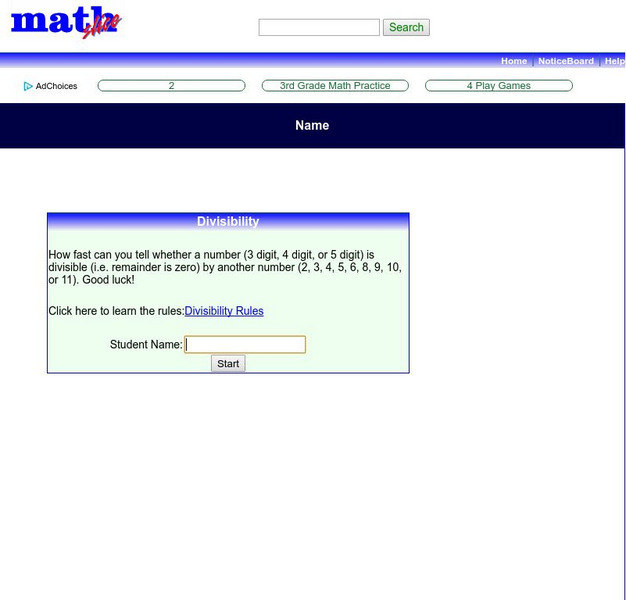 Math Slice: Divisibility Unknown Type