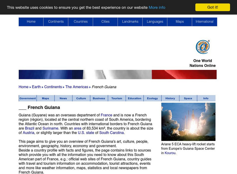 Nations Online: French Guiana Website Nations Online: French Guiana Website