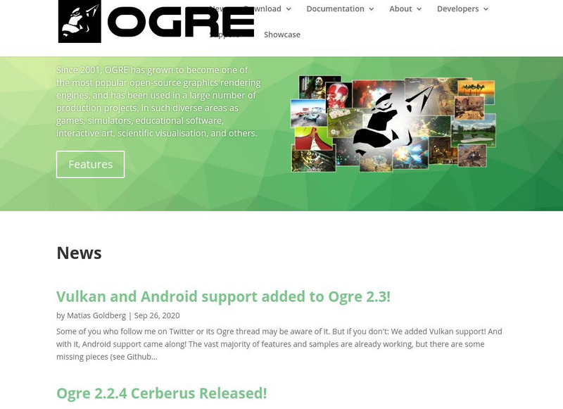 Ogre 3 D: Open Source Graphics Engine Website Ogre 3 D: Open Source Graphics Engine Website