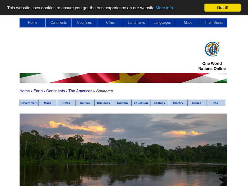 Nations Online: Suriname Website Nations Online: Suriname Website