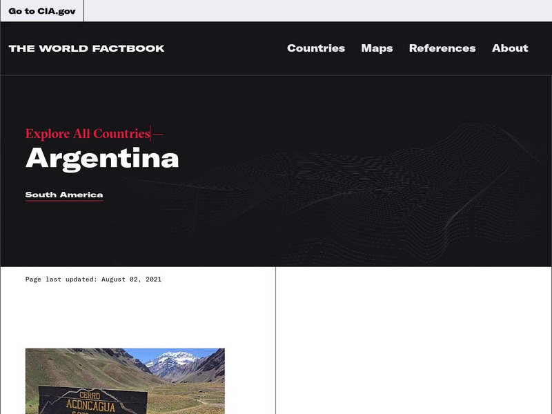 Cia: World Factbook: Argentina Handout