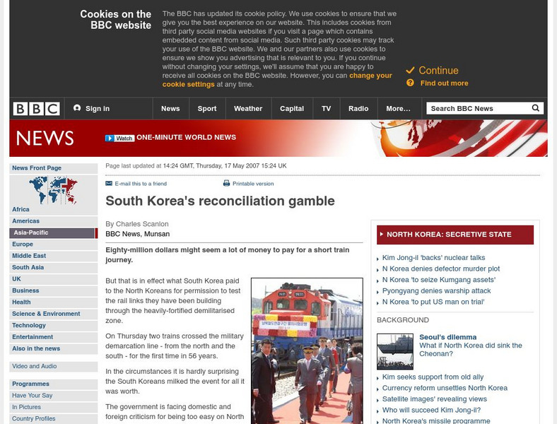 Bbc: South Korea's Reconciliation Gamble Article Bbc: South Korea's Reconciliation Gamble Article