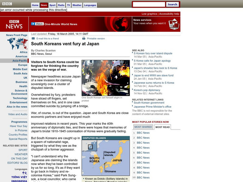 Bbc: South Koreans Vent Fury at Japan Article Bbc: South Koreans Vent Fury at Japan Article