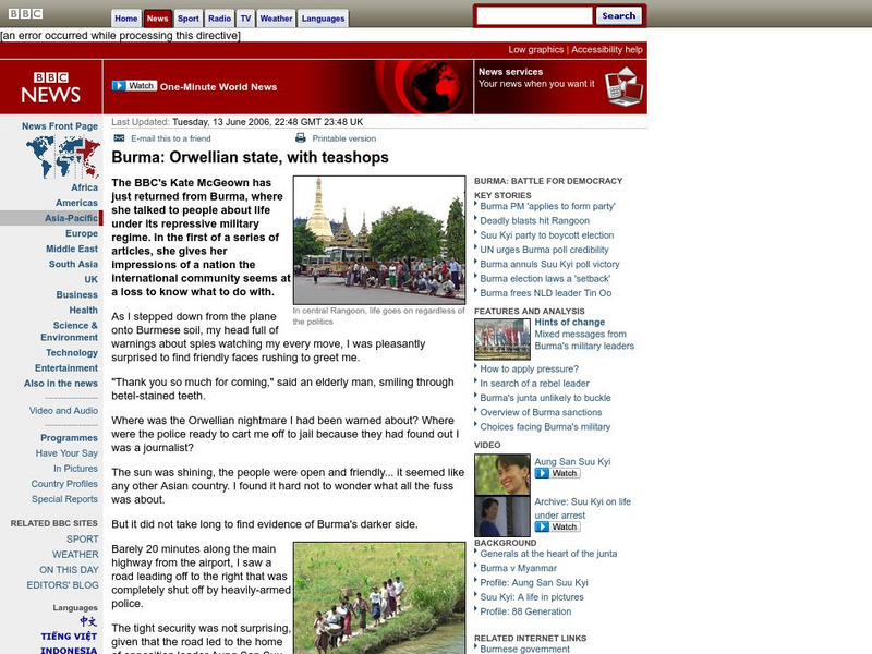 Bbc: Orwellian State With, Teashops Article