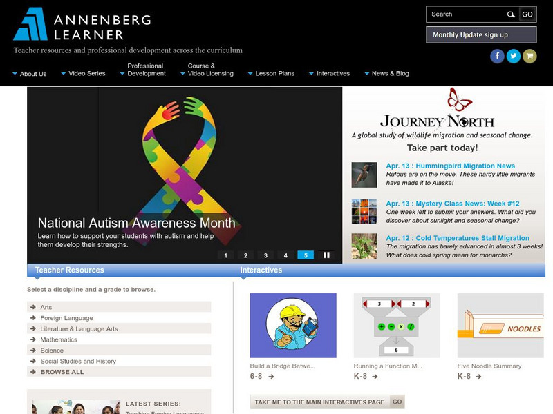 Annenberg Learner: Teacher Resources Website Annenberg Learner: Teacher Resources Website