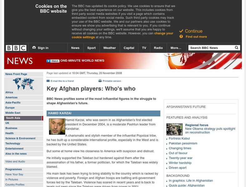 Bbc: Key Afghan Players Article