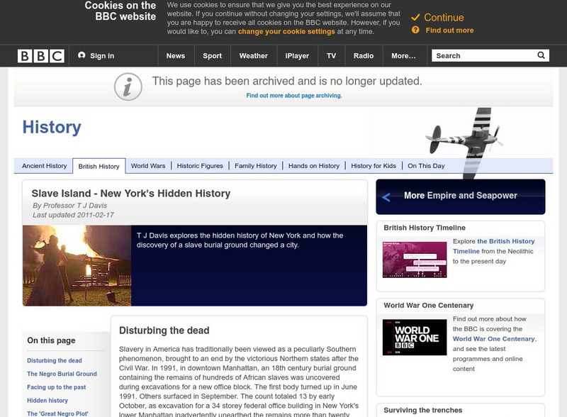 Bbc: Slave Island New York's Hidden History Website Bbc: Slave Island New York's Hidden History Website
