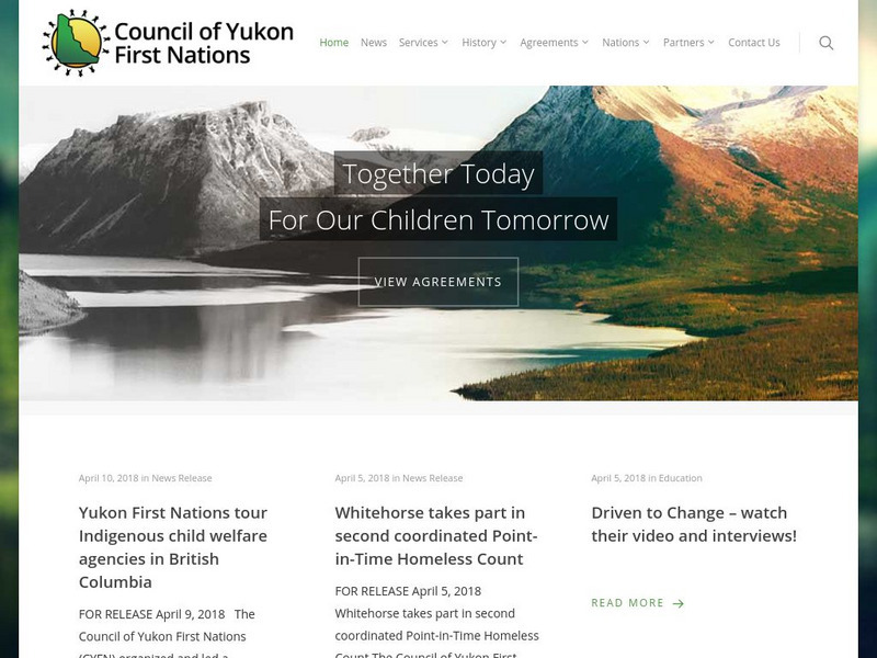 Council of Yukon First Nations Website Council of Yukon First Nations Website