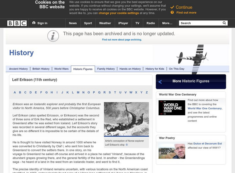 Bbc: History: Leif Erikson Handout Bbc: History: Leif Erikson Handout