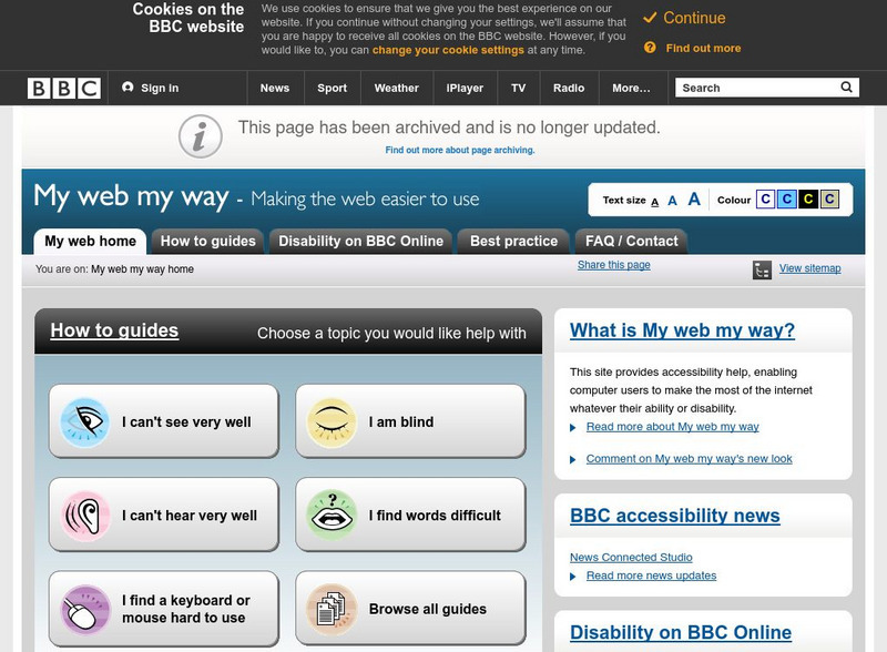 Bbc: My Web My Way: Homepage Website