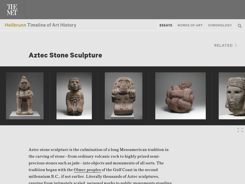 Metropolitan Museum of Art: Aztec Stone Sculpture Graphic Metropolitan Museum of Art: Aztec Stone Sculpture Graphic