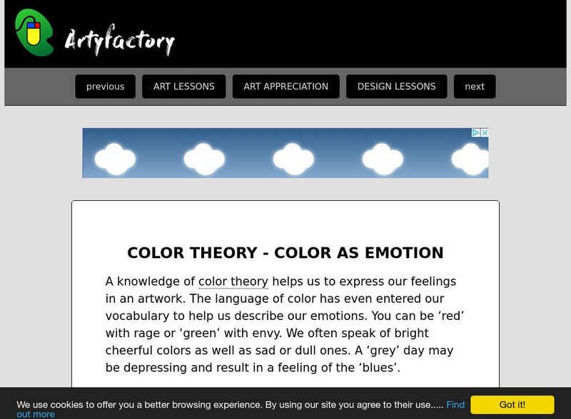 Artyfactory: Color in Art Color Theory Iii, "Color as Emotion" Website Artyfactory: Color in Art Color Theory Iii, "Color as Emotion" Website