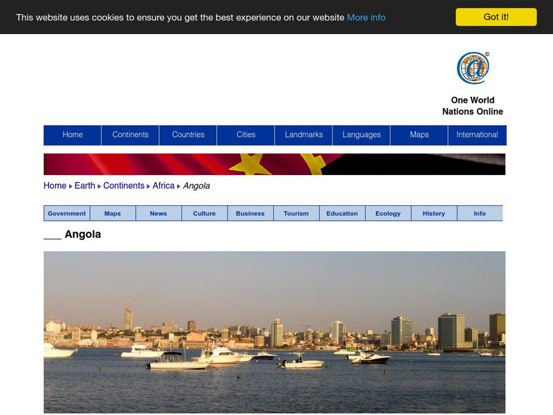 Nations Online: Angola Website Nations Online: Angola Website