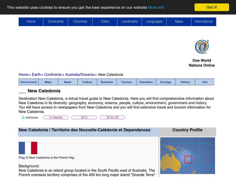 Nations Online: New Caledonia Website