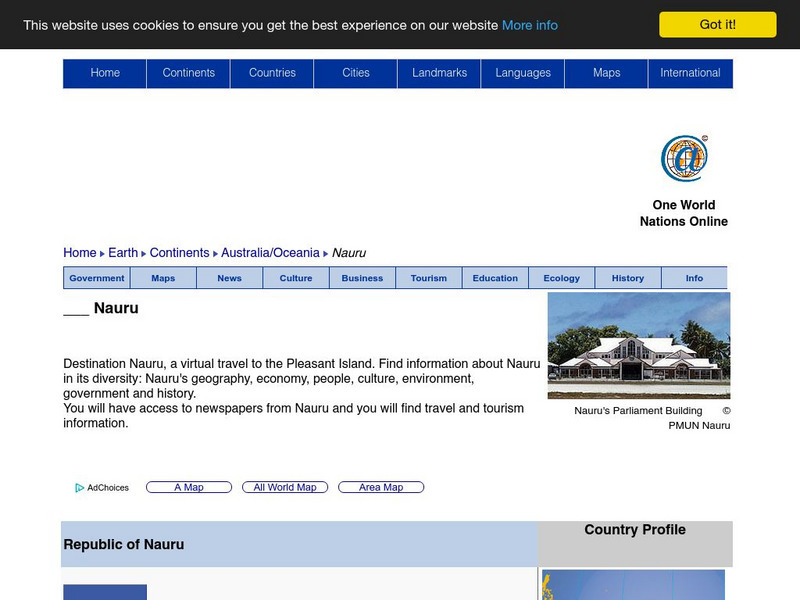 Nations Online: Nauru Website