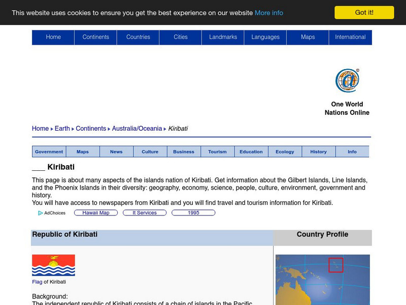 Nations Online: Kiribati Website