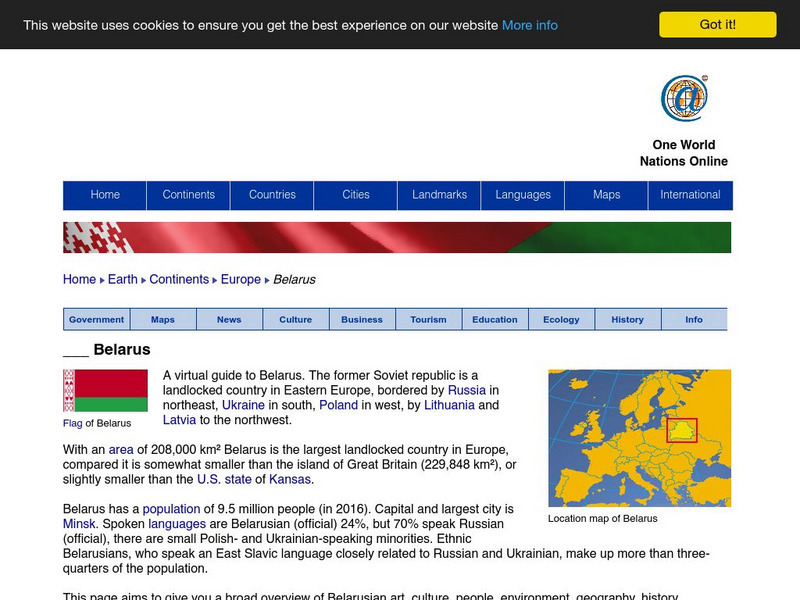 Nations Online: Belarus Website Nations Online: Belarus Website