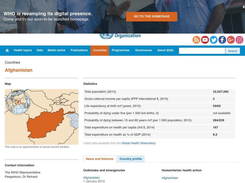 World Health Organization: Afghanistan Handout World Health Organization: Afghanistan Handout