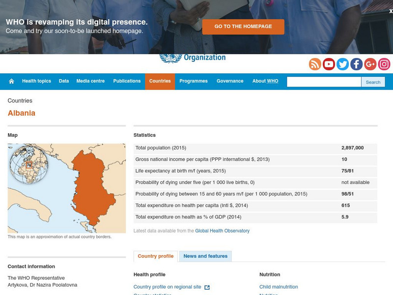 World Health Organization: Albania Handout World Health Organization: Albania Handout