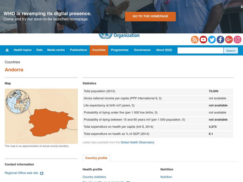 World Health Organization: Andorra Handout World Health Organization: Andorra Handout