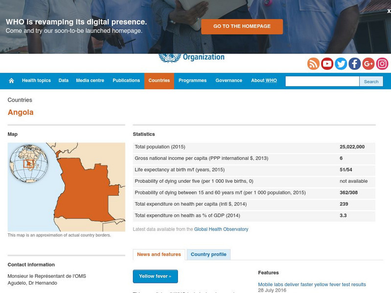 World Health Organization: Angola Handout World Health Organization: Angola Handout