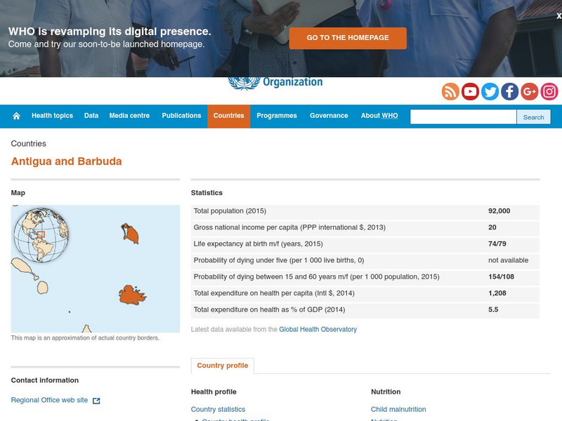 World Health Organization: Antigua and Barbuda Handout World Health Organization: Antigua and Barbuda Handout