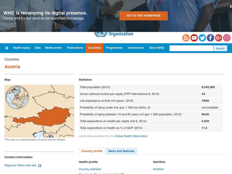 World Health Organization: Austria Handout World Health Organization: Austria Handout