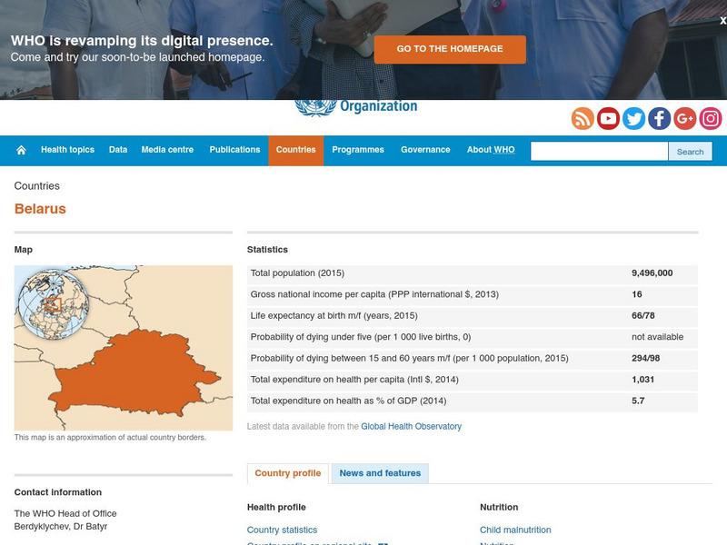 World Health Organization: Belarus Handout World Health Organization: Belarus Handout