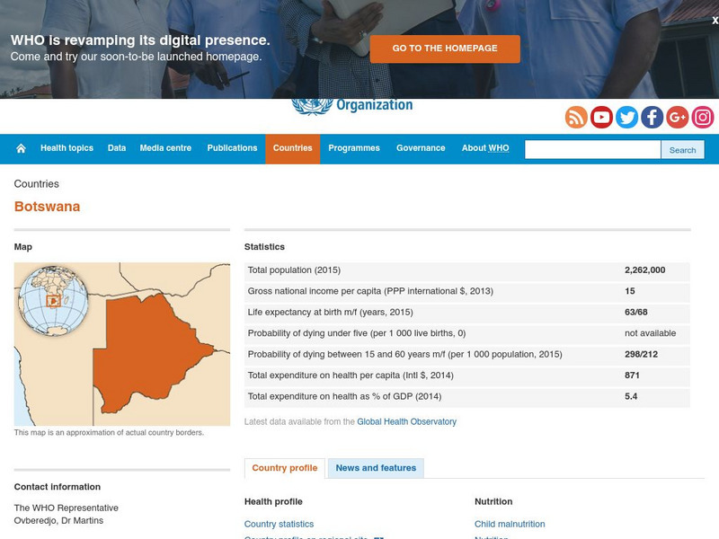 World Health Organization: Botswana Handout World Health Organization: Botswana Handout