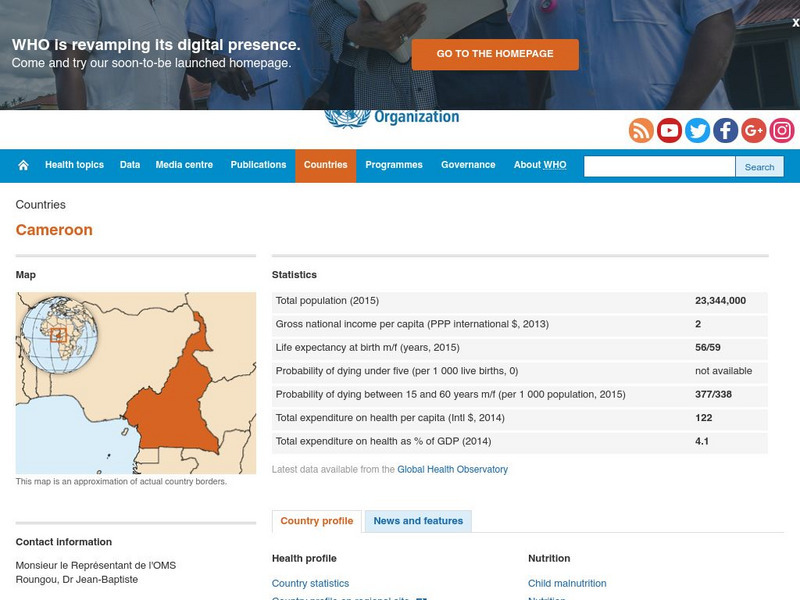 World Health Organization: Cameroon Handout World Health Organization: Cameroon Handout
