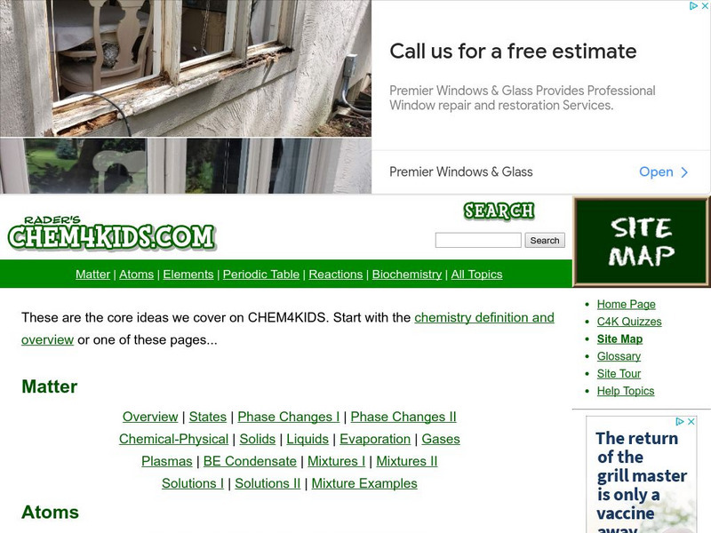 Chem4 Kids: Chemistry in Space Website Chem4 Kids: Chemistry in Space Website