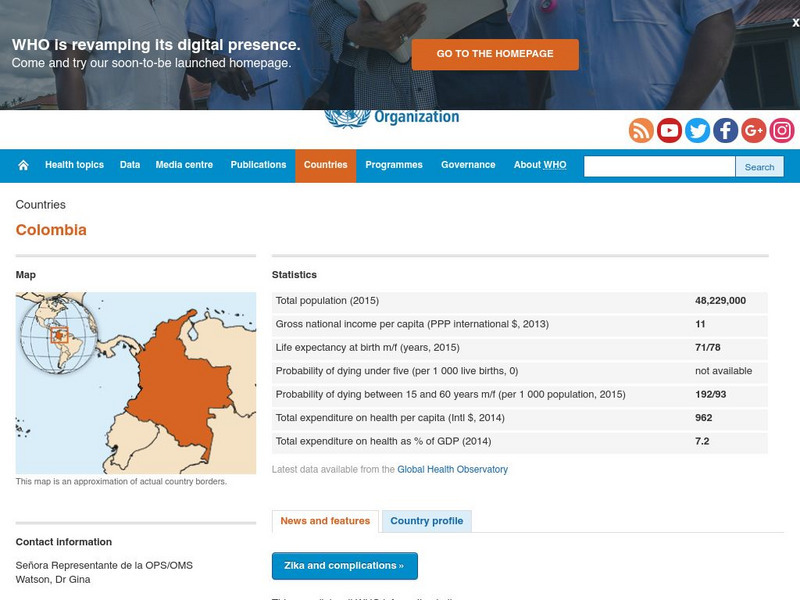 World Health Organization: Colombia Handout World Health Organization: Colombia Handout