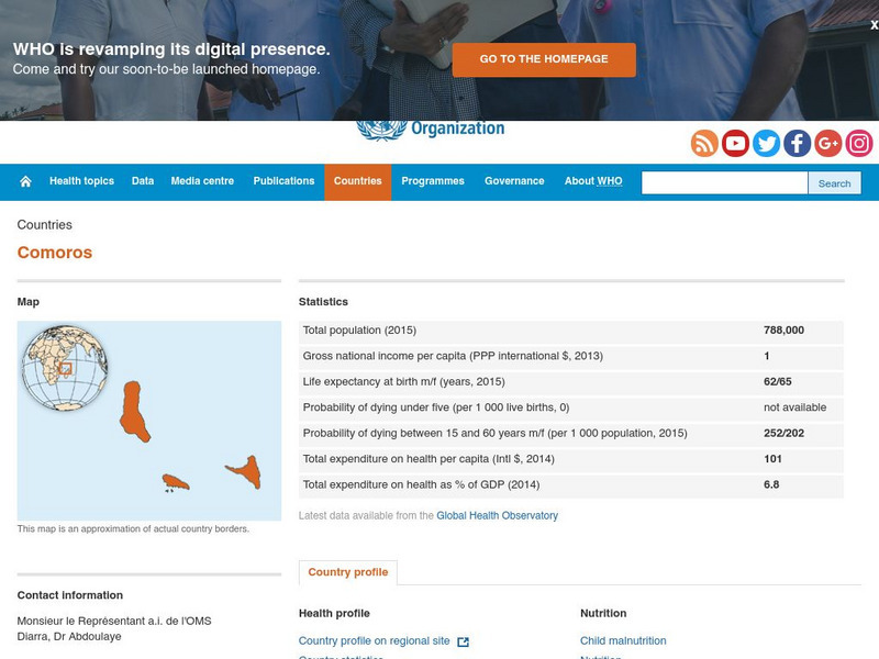 World Health Organization: Comoros Handout World Health Organization: Comoros Handout