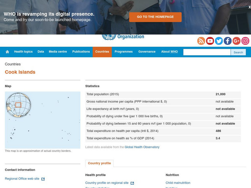 World Health Organization: Cook Islands Handout World Health Organization: Cook Islands Handout