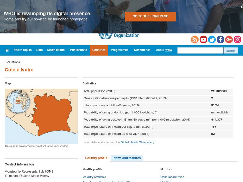 World Health Organization: Cote D'ivoire Handout World Health Organization: Cote D'ivoire Handout