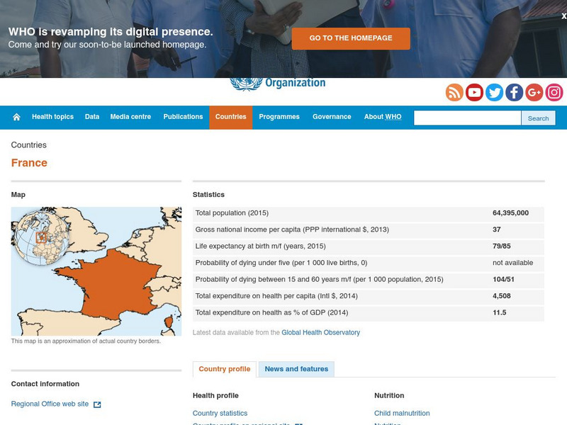 World Health Organization: France Handout World Health Organization: France Handout