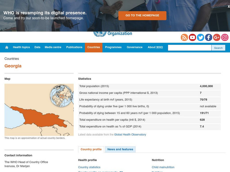 World Health Organization: Georgia Handout World Health Organization: Georgia Handout