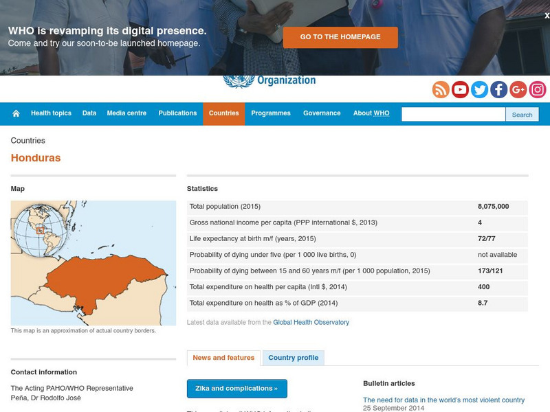 World Health Organization: Honduras Handout World Health Organization: Honduras Handout