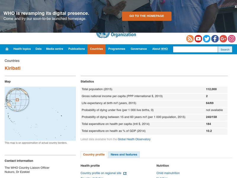 World Health Organization: Kiribati Handout World Health Organization: Kiribati Handout