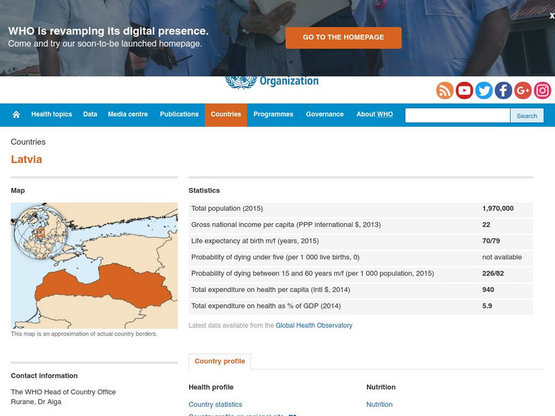 World Health Organization: Latvia Handout World Health Organization: Latvia Handout