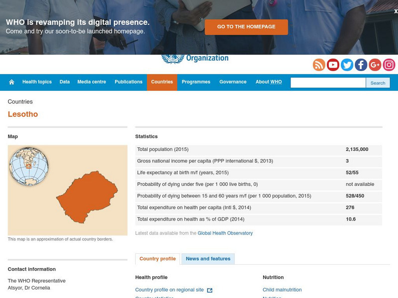 World Health Organization: Lesotho Handout World Health Organization: Lesotho Handout