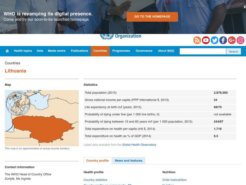 World Health Organization: Lithuania Handout World Health Organization: Lithuania Handout