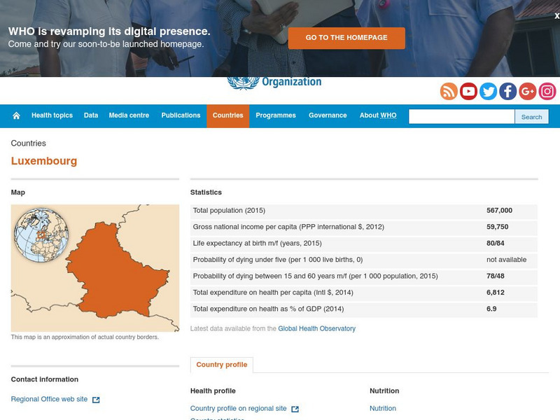 World Health Organization: Luxembourg Handout World Health Organization: Luxembourg Handout
