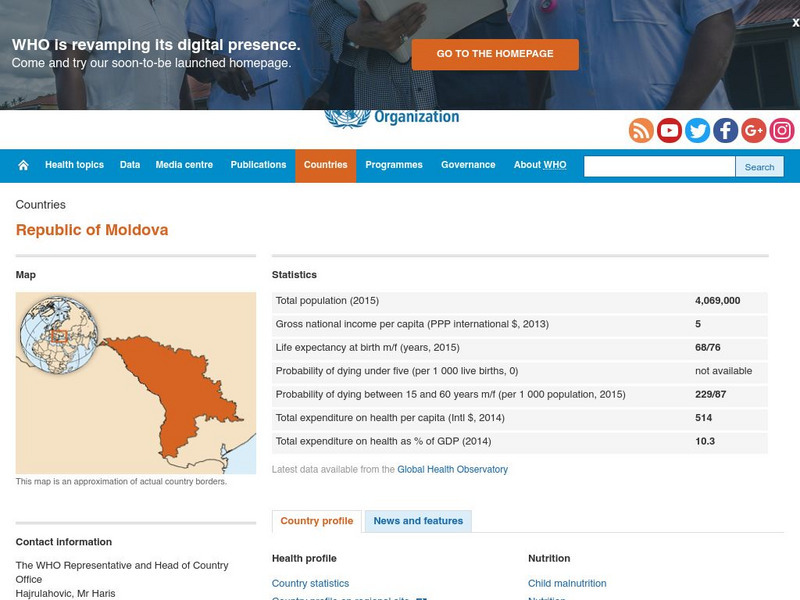 World Health Organization: Republic of Moldova Handout World Health Organization: Republic of Moldova Handout