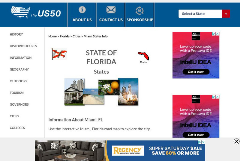 The Us50: Information About Miami, Florida Handout The Us50: Information About Miami, Florida Handout