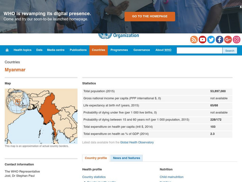 World Health Organization: Myanmar Handout World Health Organization: Myanmar Handout