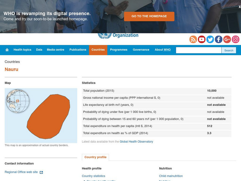 World Health Organization: Nauru Handout World Health Organization: Nauru Handout