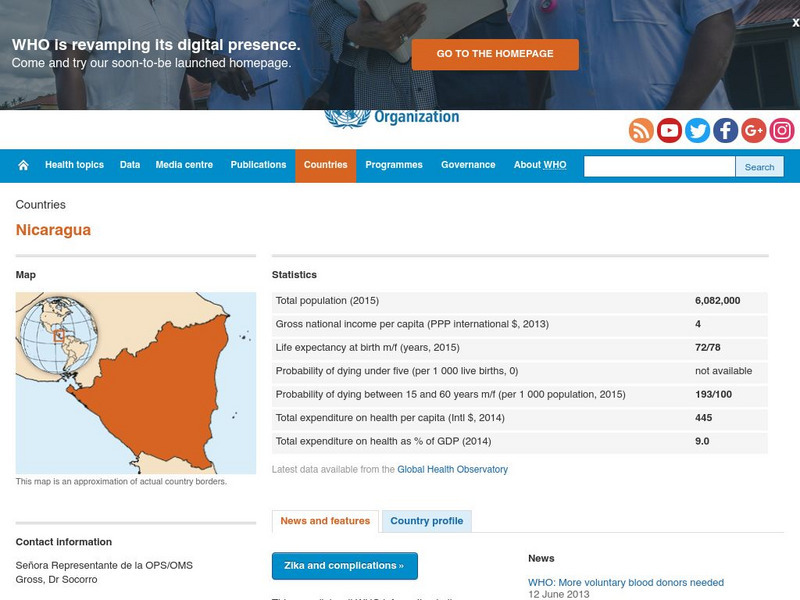 World Health Organization: Nicaragua Handout World Health Organization: Nicaragua Handout